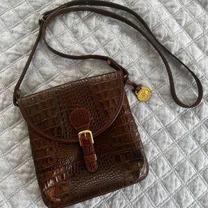 Brahmin Brown Handbag Vintage Leather Crossbody Small